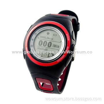 Skin Sensor Heart Rate Monitor Sports Watch with Rechargeable Battery